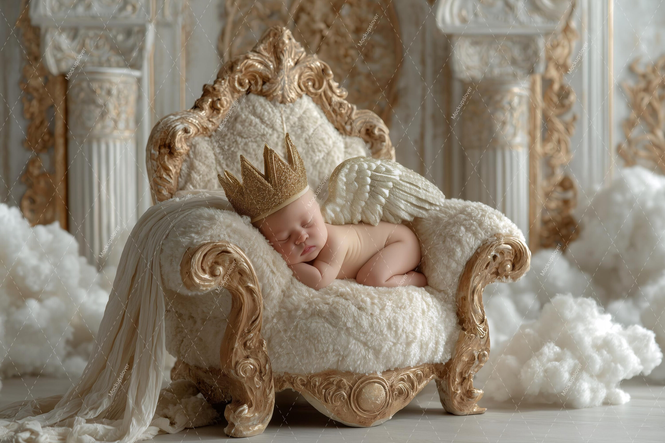 Instant Princess & Prince Backdrops for Magical Newborn Photos