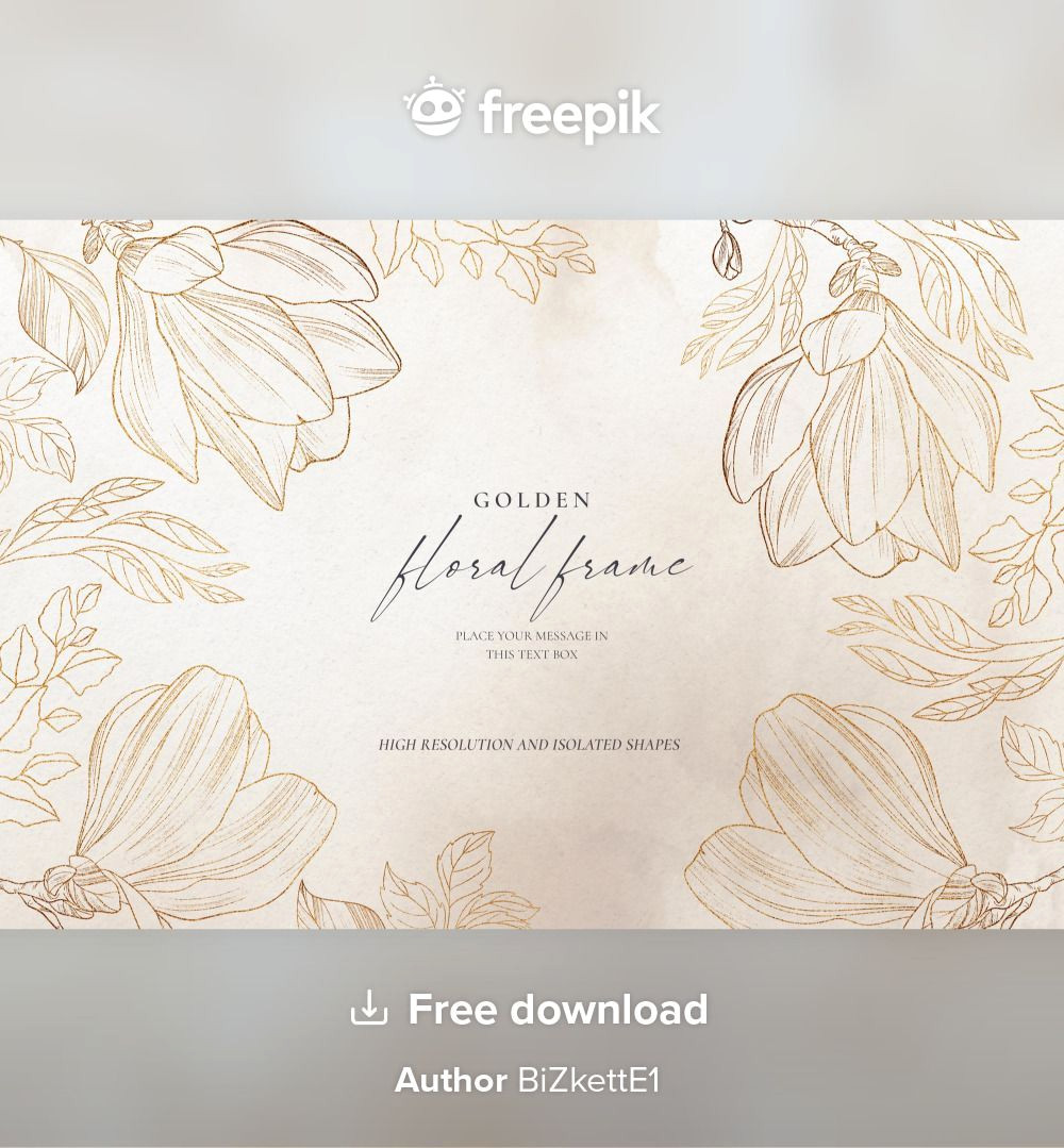 Golden Floral Background — Free PSD Download
