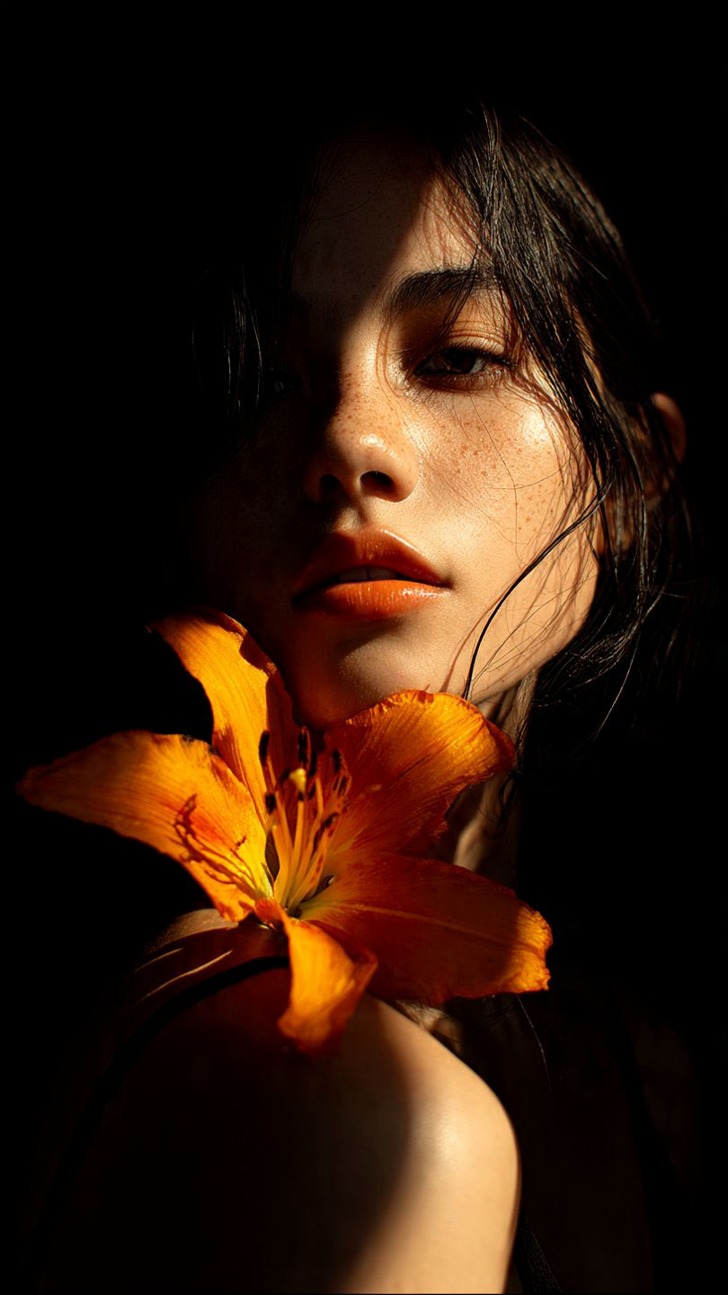 Breathtaking Studio Portraits with the Perfect Pop of Orange