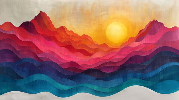 Vibrant Skyland Digital Art