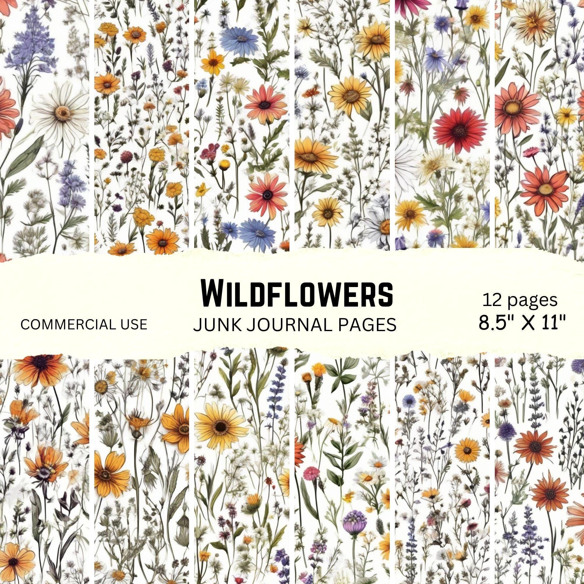 Beautiful Wildflower Journal Printable: Instant Digital Download