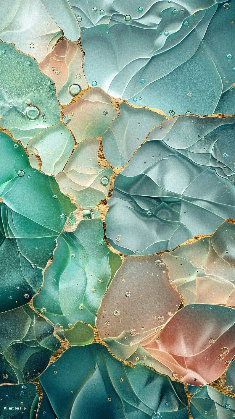 Light Teal Digital Phone Wallpapers