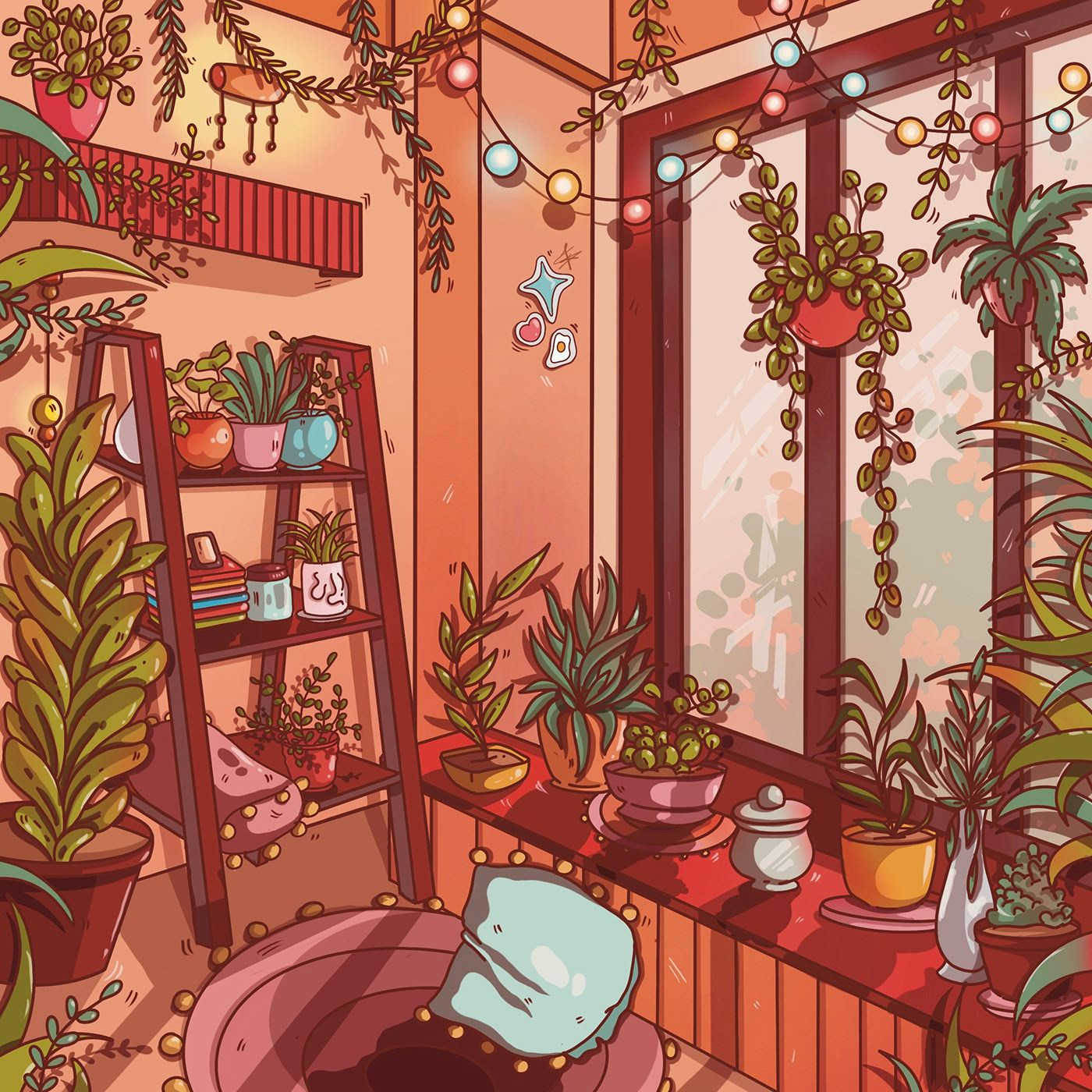 Cozy Corner Vibes: 10 Charming Low-FI Illustrations
