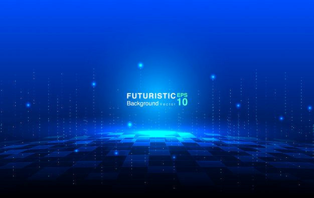 Epic Futuristic Landscape Vector