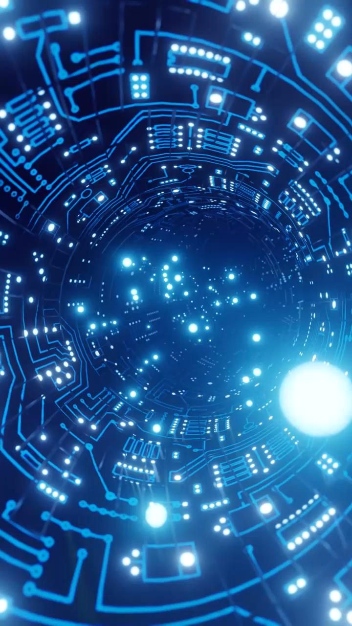 Dazzling 4K Neon Loop: Abstract Tunnel Dreamscape