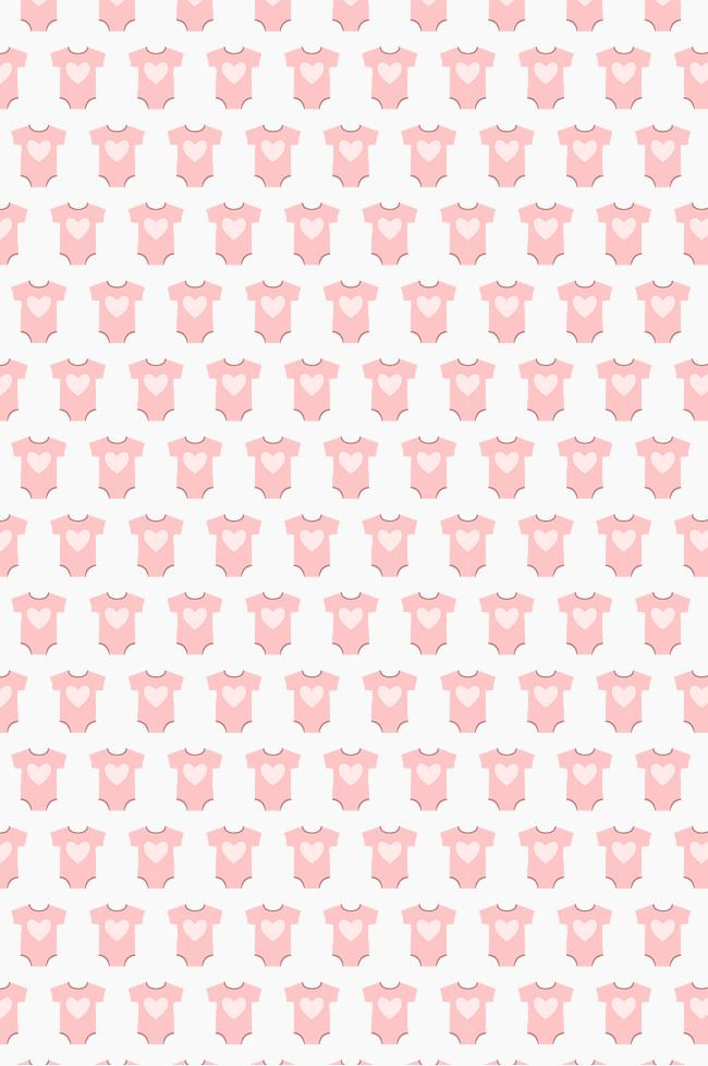 Adorable Pink Cartoon Baby Clothes Backgrounds