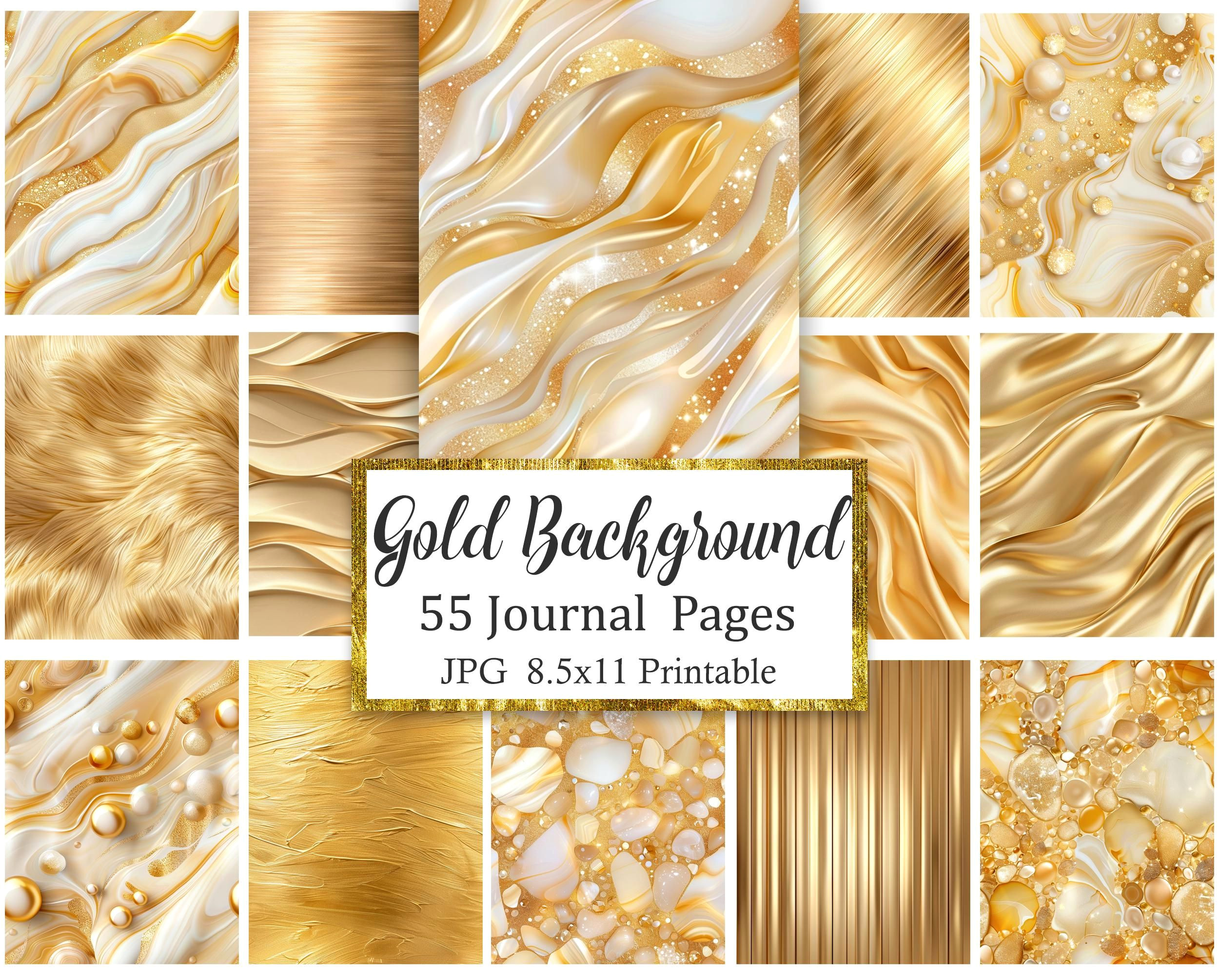 Luxurious Gold Journal Pages