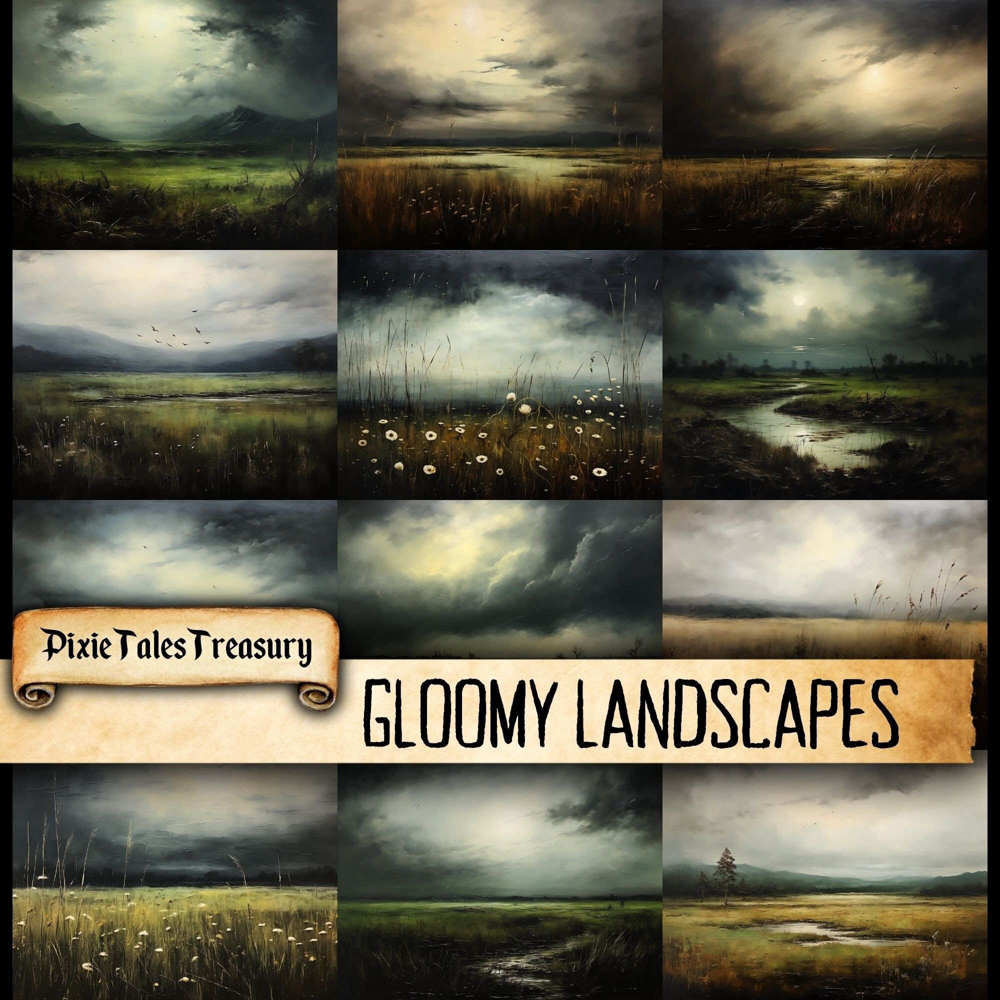 Mood-Setting Journal Pages with Vintage Grasslands