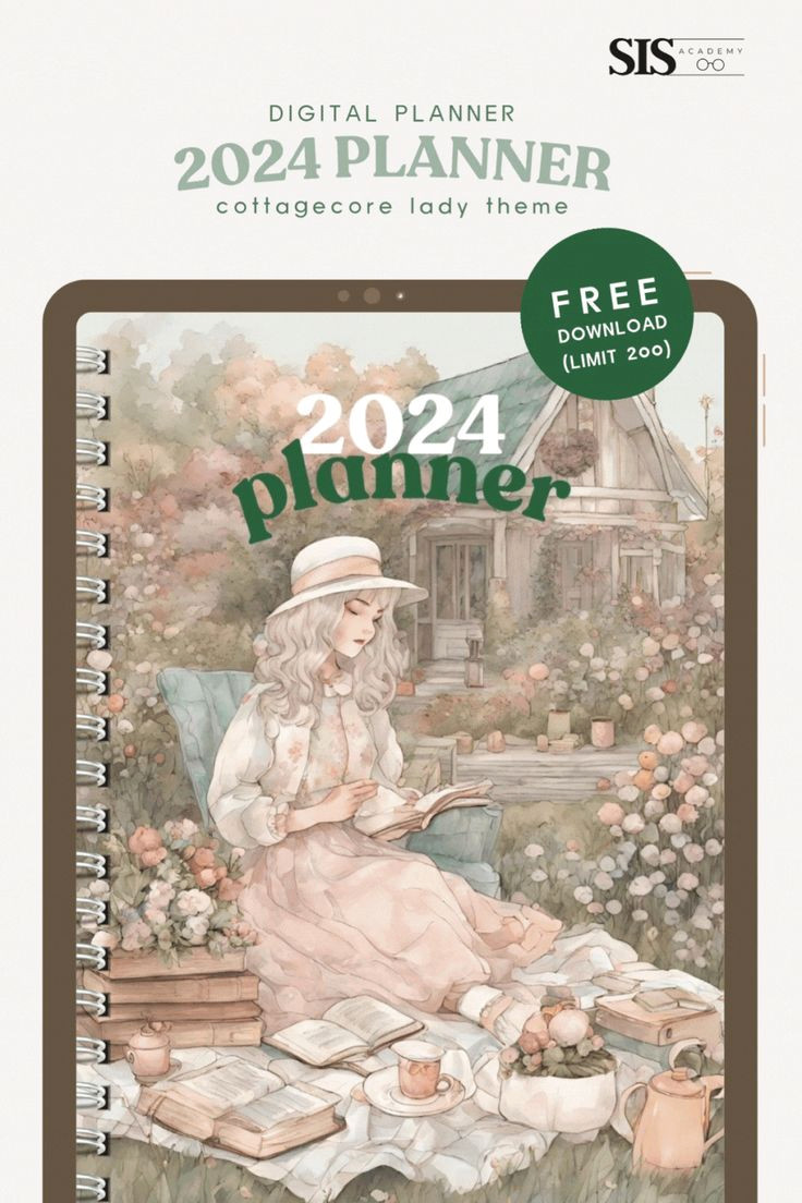 Cottagecore Elegance: 2024 Digital Planner