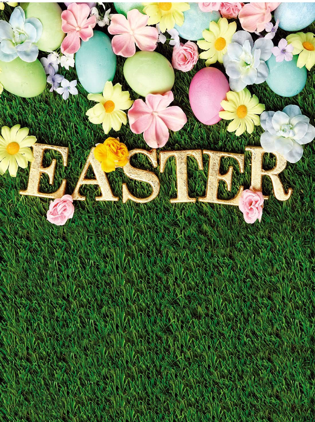 Spring into Easter Fun with Green Grass & Pastel Floral Backdrops!