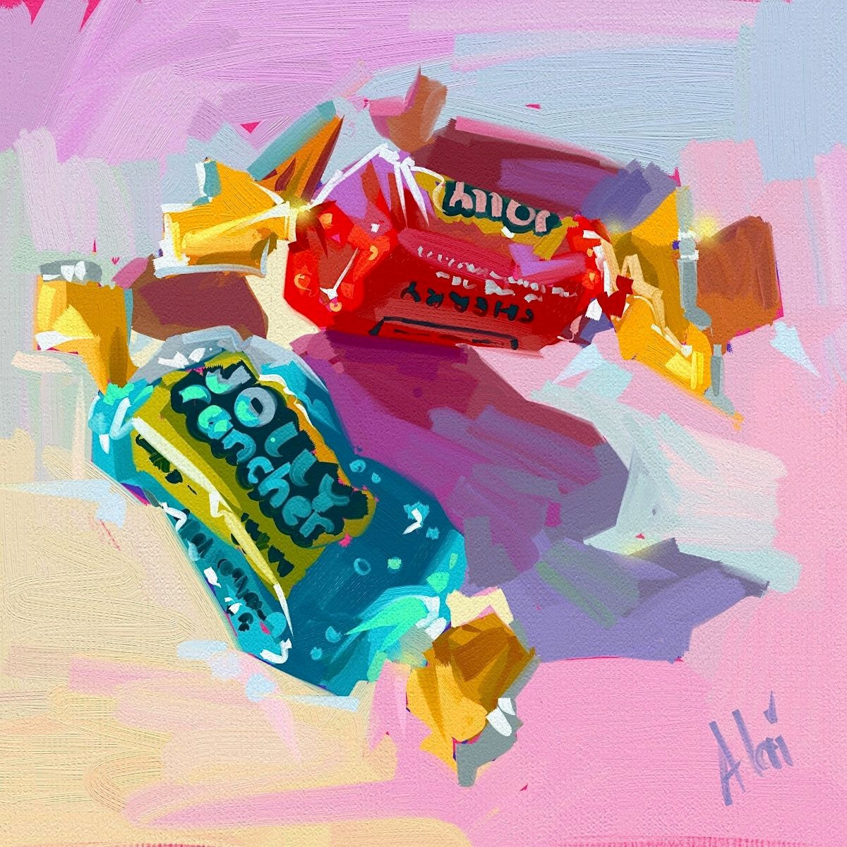 Colorful Jolly Rancher Art
