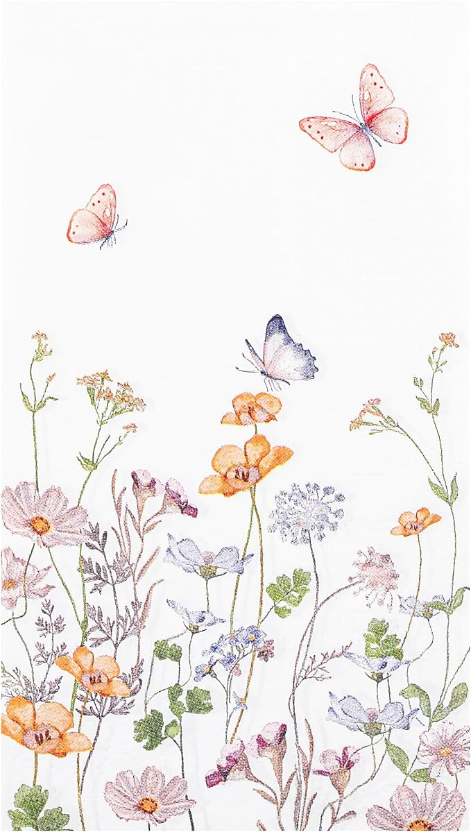 Wildflower Delight: 100 Disposable Floral Napkins for Spring Parties