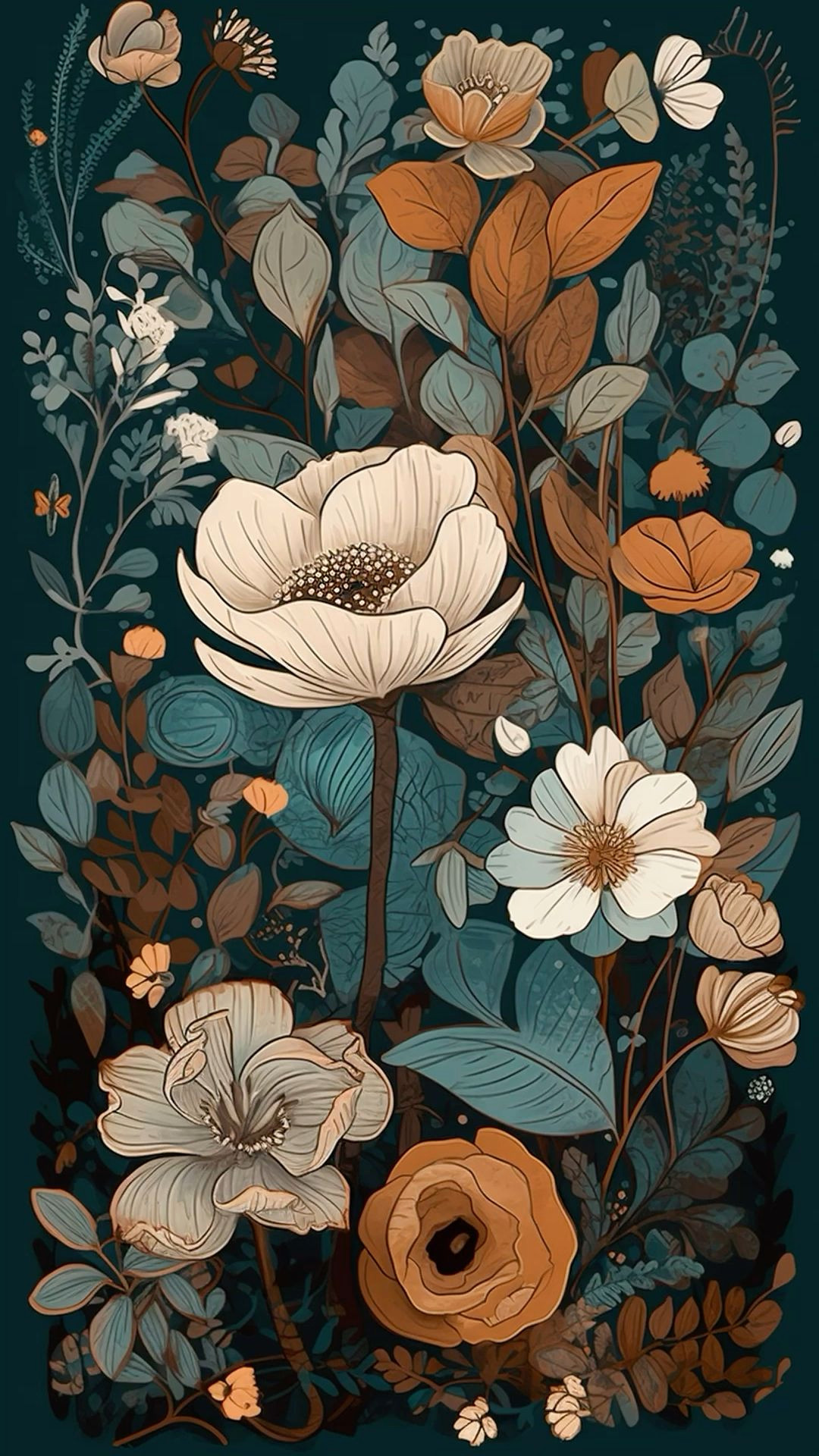 Vintage Bloom Backdrop for Cell Phones