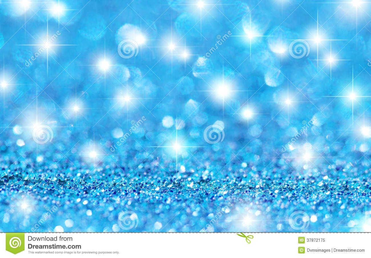 Shine Bright: Blue Glitter Starry Background