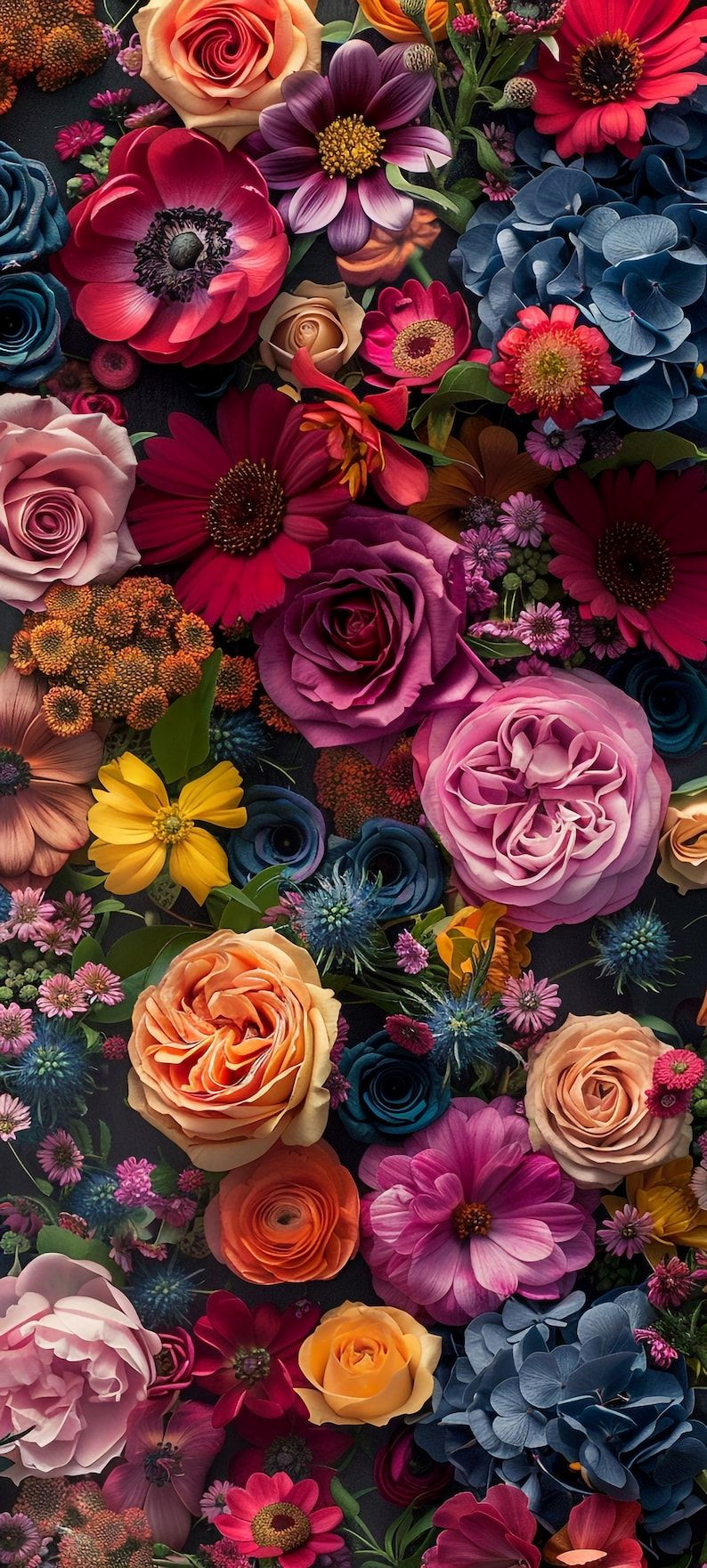 Epic Floral Wallpaper: Colorful AI Art for iPhone & Android