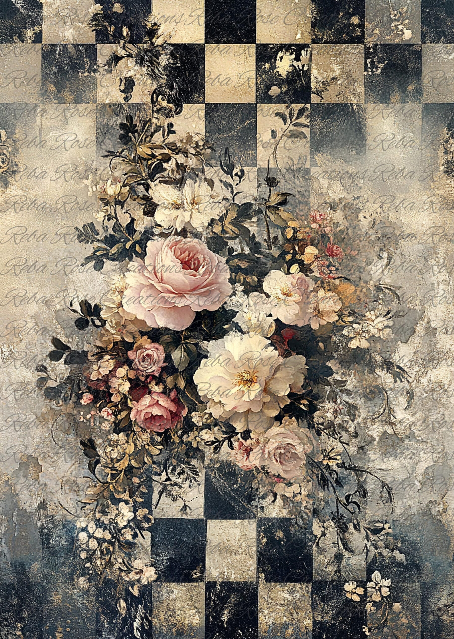 White Bloom: 1863 Floral Art on Rice Paper