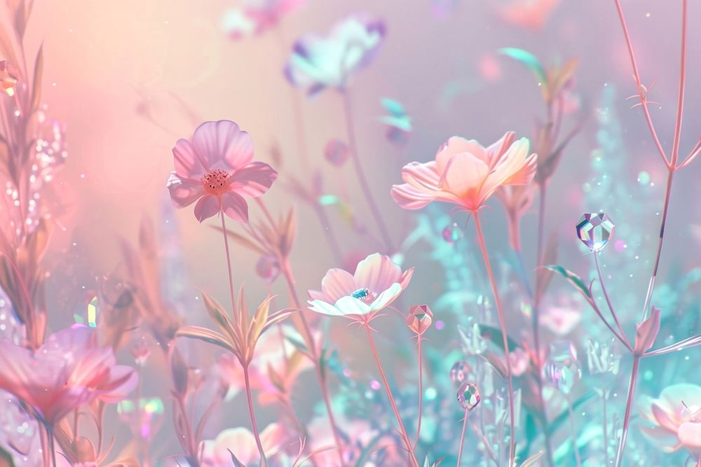 Blossoming Magic in 3D: Holographic Garden Patterns