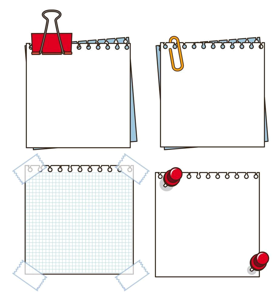 Free White Background Paper Notes Instant Download